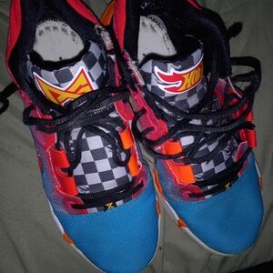 Nike Pg 6 Hot Wheels Themed Sneakers with Blue and Red Accents